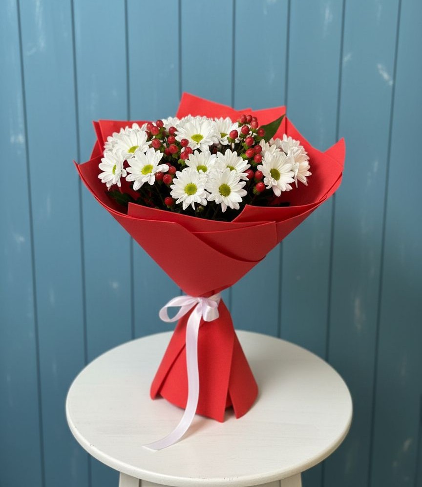 Букет цветов из: Хризантемы в Балаганске