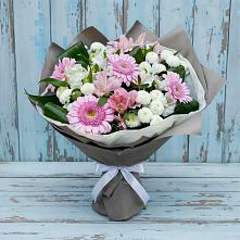 Букет цветов из:  Герберы, Альстромерии и Хризантемы в Балаганске