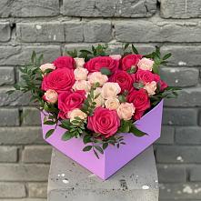 Цветочная композиция из Розы в коробке в Балаганске