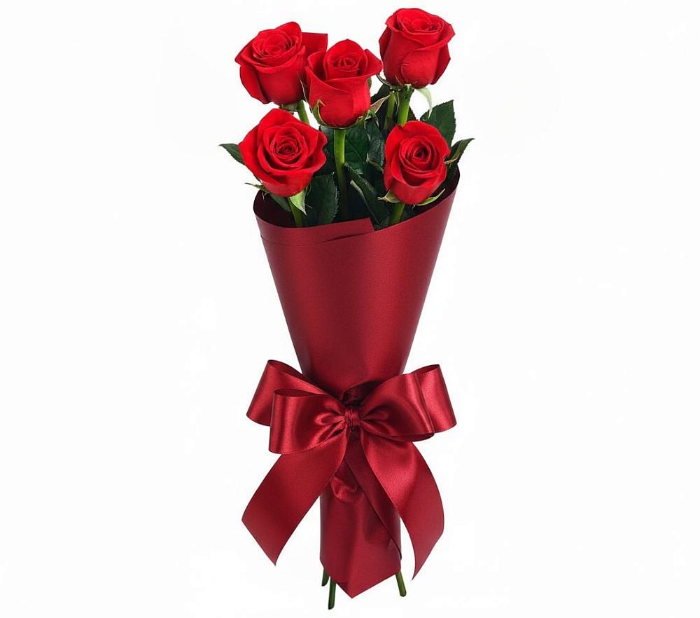 Букет 5 Красных роз Эдлесс Лав в Балаганске