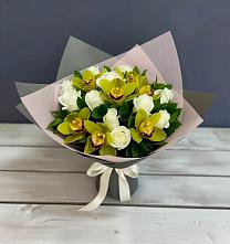 Букет цветов из:  Орхидеи и Розы в Балаганске