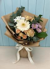 Букет цветов из:  Герберы и Хризантемы в Балаганске