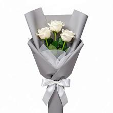 Букет 3 белые розы #REPLACE_PRED# Балаганске