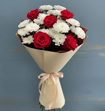 Букет цветов из:  Розы и Хризантемы в Балаганске