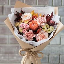 Букет цветов из:  Гвоздики, Хризантемы и Розы в Балаганске