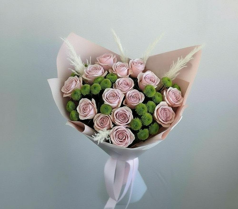 Букет цветов из: Розы и Хризантемы в Балаганске