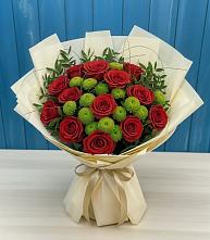 Букет цветов из:  Розы и Хризантемы в Балаганске