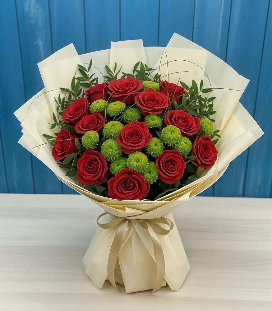 Букет цветов из: Розы и Хризантемы в Балаганске