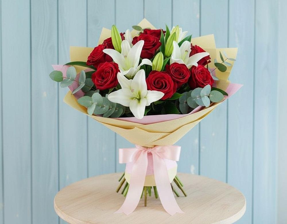 Букет цветов из: Лилии и Розы в Балаганске